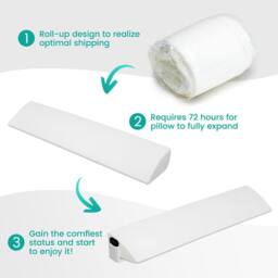 Costway Full Size Bed Wedge Pillow Bolster Triangle Pillow Long Gap Filler Side Pocket in White - thumbnail 6