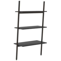 Berkfield Home 3-Tier Leaning Shelf Black 64x34x116 cm - Size: 64 x 34 x 116 cm - thumbnail 5
