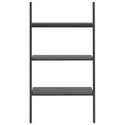 Berkfield Home 3-Tier Leaning Shelf Black 64x34x116 cm - Size: 64 x 34 x 116 cm - thumbnail 3