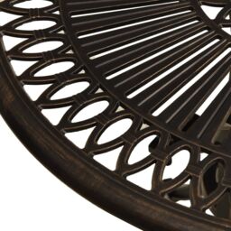 Berkfield Home Garden Table Bronze 62x62x65 cm Cast Aluminium in Brown - Size: 62 x 62 x 65 cm - thumbnail 4