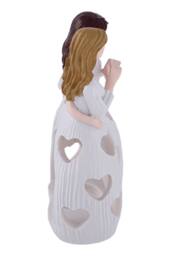 Living and Home Tabletop Decorative Resin Figurine Candle Holder for LED Tealight in White - thumbnail 5