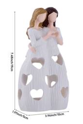 Living and Home Tabletop Decorative Resin Figurine Candle Holder for LED Tealight in White - thumbnail 6