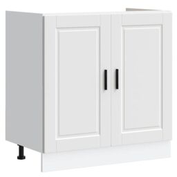 "Berkfield Home Sink Base Cabinet¬†""Porto"" White 80x46x81.5 cm¬†Engineered Wood - Size: 80x46x81.5 cm" - thumbnail 2