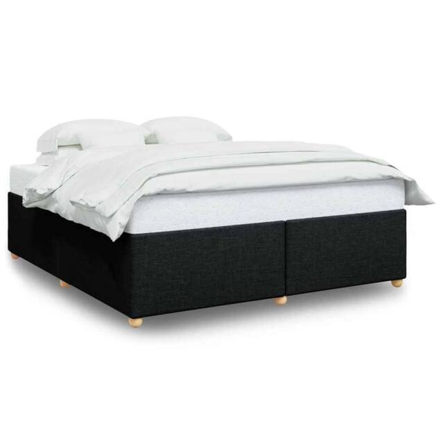 Berkfield Home Bed Frame without Mattress Black¬†Super King Fabric in Black - Size: Super King - image 1
