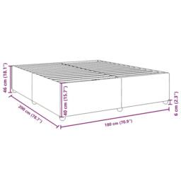 Berkfield Home Bed Frame without Mattress Black¬†Super King Fabric in Black - Size: Super King - thumbnail 9