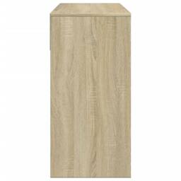 Berkfield Home Dressing Table with Mirror Sonoma Oak 80x39x80 cm in Light Tan - Size: 80 x 39 x 80 cm - thumbnail 6