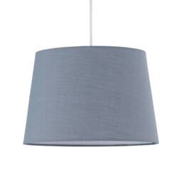 First Choice Lighting Grey Cotton 28cm Tapered Cylinder Pendant or Lamp Shade