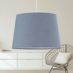 First Choice Lighting Grey Cotton 28cm Tapered Cylinder Pendant or Lamp Shade - thumbnail 3