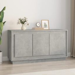 Berkfield Home Sideboard Concrete Grey 102x35x55 cm Engineered Wood - Size: 102 x 35 x 55 cm