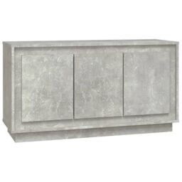Berkfield Home Sideboard Concrete Grey 102x35x55 cm Engineered Wood - Size: 102 x 35 x 55 cm - thumbnail 2