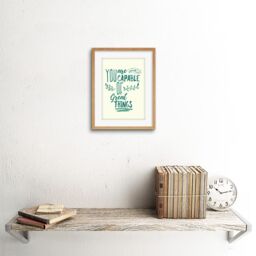 "Artery8 Wall Art Print Motivational You are Capable Great Things Reverse Framed in Beige - Size: W7"" x H9""" - thumbnail 2