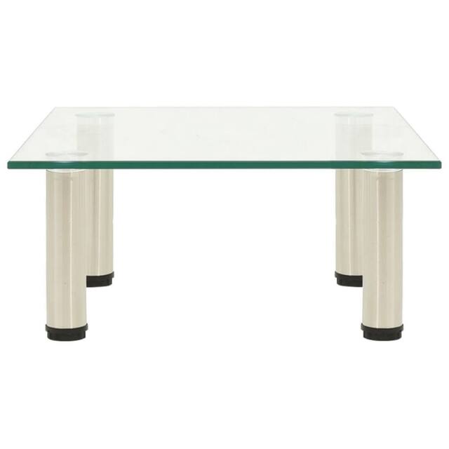 Berkfield Home TV Stand Transparent 40x35x17 cm Tempered Glass in Clear - Size: 40 x 35 x 17 cm - image 1