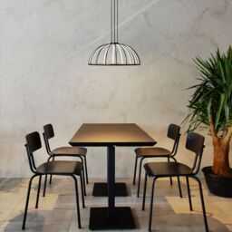 CGC Lighting Paraplu 2 Black 60cm Hemisphere LED Ceiling Pendant - thumbnail 2