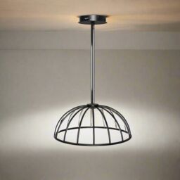 CGC Lighting Paraplu 2 Black 60cm Hemisphere LED Ceiling Pendant - thumbnail 1