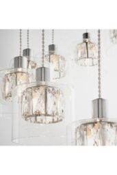 Netlighting Verina 12 Light Spiral Cluster Pendant Chrome Glass G9 in Clear - thumbnail 5