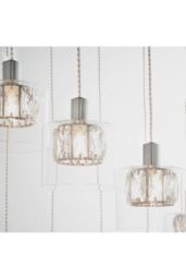 Netlighting Verina 12 Light Spiral Cluster Pendant Chrome Glass G9 in Clear - thumbnail 6