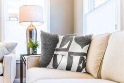 New Edge Blinds Amor Love Cushion Cover in Black - Size: 43 cm x 43 cm - thumbnail 2