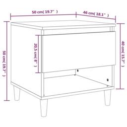 Berkfield Home Bedside Tables 2 pcs Black 50x46x50 Engineered Wood - thumbnail 9