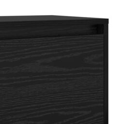 Berkfield Home TV Stand Black oak Engineered Wood - thumbnail 9