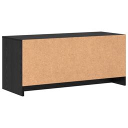 Berkfield Home TV Stand Black oak Engineered Wood - thumbnail 8
