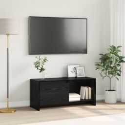 Berkfield Home TV Stand Black oak Engineered Wood