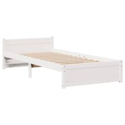 Berkfield Home Beautiful Bed Frame with Headboard without Mattress White 90x190 - Size: Single - thumbnail 5