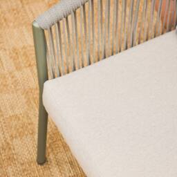sweeek 4-seater garden sofa set in steel & resin ropes in Beige - thumbnail 7