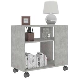 Berkfield Home Side Table Concrete Grey 70x35x55 cm Engineered Wood - Size: 70 x 35 x 55 cm