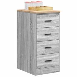 Berkfield Home Durable Garage Storage Cabinet Grey Sonoma 40x51x85 cm Solid Wood Pine - Size: 40 x 51 x 85 cm - thumbnail 4
