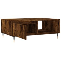 Berkfield Home Coffee Table Smoked Oak 90x60x35 cm Engineered Wood in Brown - Size: 90 x 60 x 35 cm - thumbnail 6