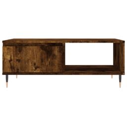 Berkfield Home Coffee Table Smoked Oak 90x60x35 cm Engineered Wood in Brown - Size: 90 x 60 x 35 cm - thumbnail 5