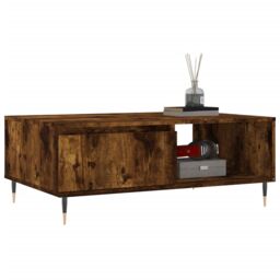 Berkfield Home Coffee Table Smoked Oak 90x60x35 cm Engineered Wood in Brown - Size: 90 x 60 x 35 cm - thumbnail 3