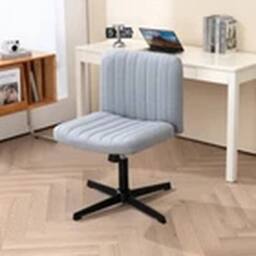 Kelvenix Office Chair Swivel Armless Medium Back Visitor Chair Grey - thumbnail 2