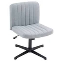 Kelvenix Office Chair Swivel Armless Medium Back Visitor Chair Grey