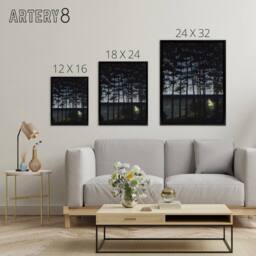 "Artery8 Harald Sohlberg Fisherman's Cottage Framed Canvas Wall Art Print in Black - Size: W12"" x H16""" - thumbnail 4