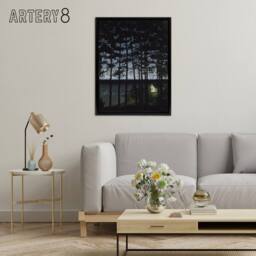 "Artery8 Harald Sohlberg Fisherman's Cottage Framed Canvas Wall Art Print in Black - Size: W12"" x H16""" - thumbnail 3