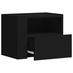 Berkfield Home Decorative Wall-mounted Bedside Cabinets 2 pcs Black 45x30x35 cm - Size: 45 x 30 x 35 cm - thumbnail 8