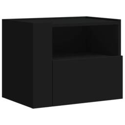 Berkfield Home Decorative Wall-mounted Bedside Cabinets 2 pcs Black 45x30x35 cm - Size: 45 x 30 x 35 cm - thumbnail 4