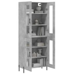 Berkfield Home Highboard Concrete Grey 69.5x34x180 cm Engineered Wood - thumbnail 3
