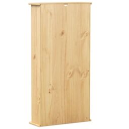 Berkfield Home CD Cabinet Corona 52x17.5x103 cm Solid Wood Pine in Brown - thumbnail 6