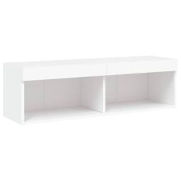Berkfield Home Modern 5 Piece TV Wall Units with LED White Engineered Wood - thumbnail 9
