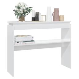 Berkfield Home Decorative Console Table High Gloss White 102x30x80 cm Engineered Wood - Size: 102 x 30 x 80 cm