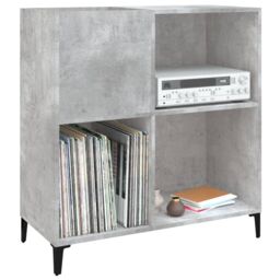 Berkfield Home Record Cabinet Concrete Grey 84.5x38x89 cm Engineered Wood - thumbnail 4