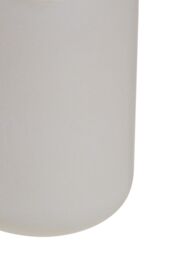 Orsina Grey Lotion Dispenser With Silver Pump, 500ml Bamboo Fibre Hand Lotion Dispenser, Sturdy Bathroom Accessory in White - thumbnail 4