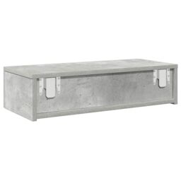 Berkfield Home Wall Shelf with Drawers Concrete Grey 60x26.5x15 cm Engineered Wood - thumbnail 6