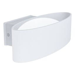 Loops IP44 Outdoor Wall Light White Aluminium & Steel 10W Built in LED Porch Lamp