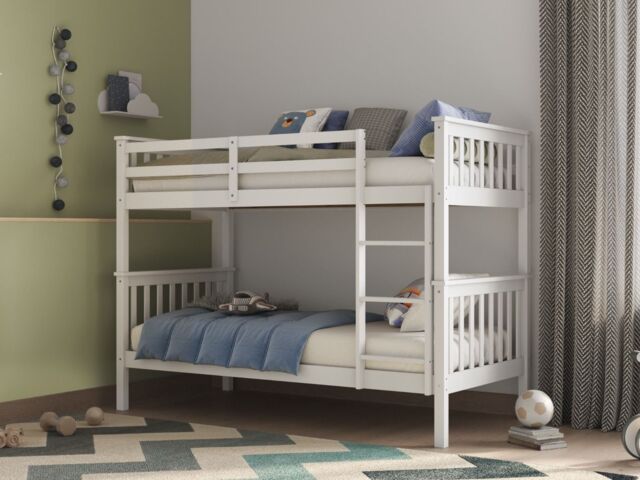 Flair Koop Detachable Bunk Bed in White - Size: Single - image 1