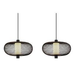 Netlighting Astari Bar Pendant Ceiling Light Matt Black LED 2700K - thumbnail 3