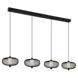 Netlighting Astari Bar Pendant Ceiling Light Matt Black LED 2700K - thumbnail 1