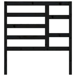 Berkfield Home Bed Headboard Black 96x4x104 cm Solid Wood Pine - Size: 96 x 4 x 104 cm - thumbnail 4